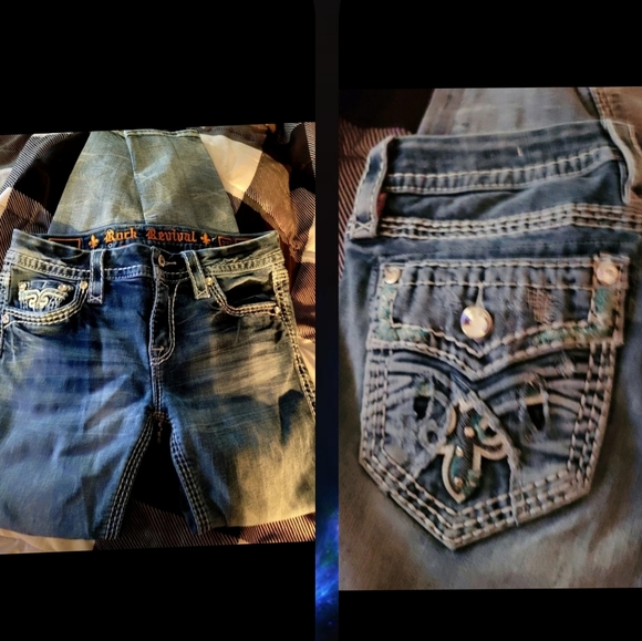 Lot of 5 Miss Me Jeans 1 Rock Revival Jeans - Picture 4 of 6